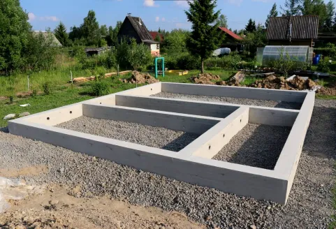 Ленточный фундамент под дом из бруса, село Иргели
